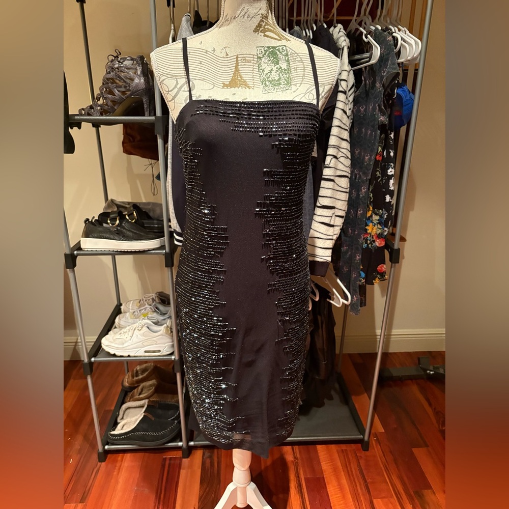 Elegant Black Sequin Dress